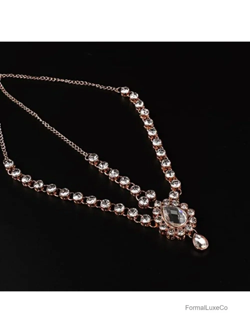 Bohemian Rhinestone Head Chain Hair Accessory Bridal Wedding Crystal Headpiece